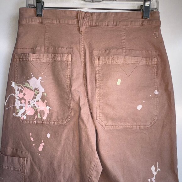 PILCRO Anthropologie Millie Low Slung Barrel Pants Size 28 Paint Splatter ~EUC - Picture 7 of 15
